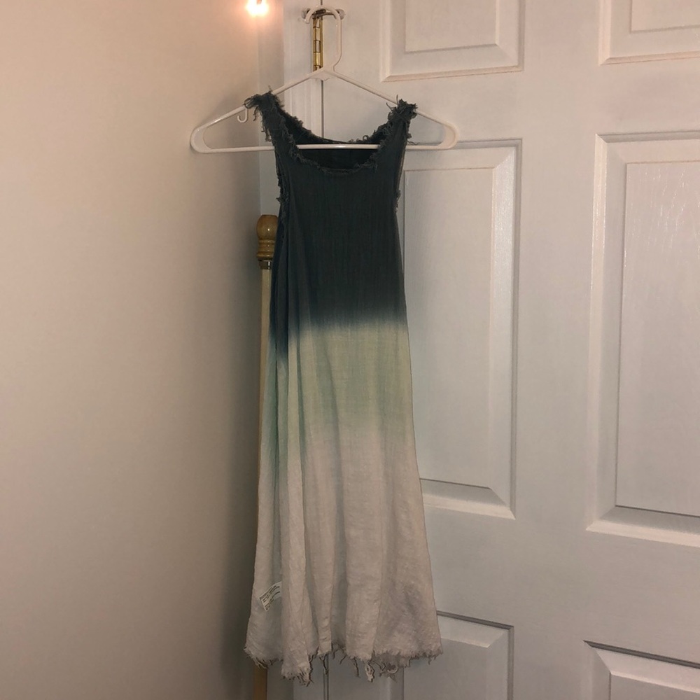 Ombré green beach girl dress !!